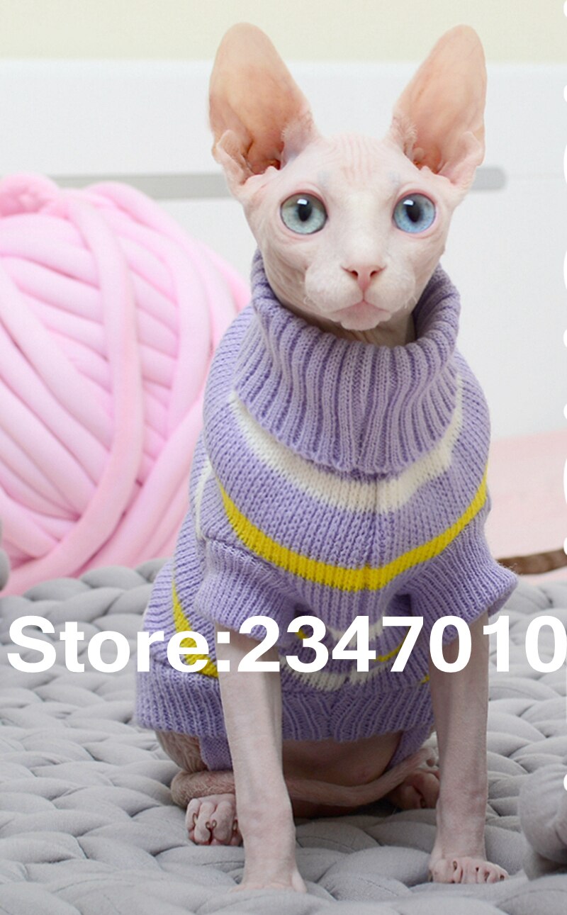 [mpk kæledyr] sphynx sweater, tøj til hårløse katte, hættetrøjer til katte til katte, tøj til katte, små hundetøj