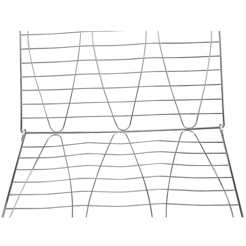 Non-stick Triple Fish Grilling Basket Outdoor BBQ Grilling Fish Rack w/ Wood Handle Barbecue Tool Fish Grill Net BBQ Accessorie