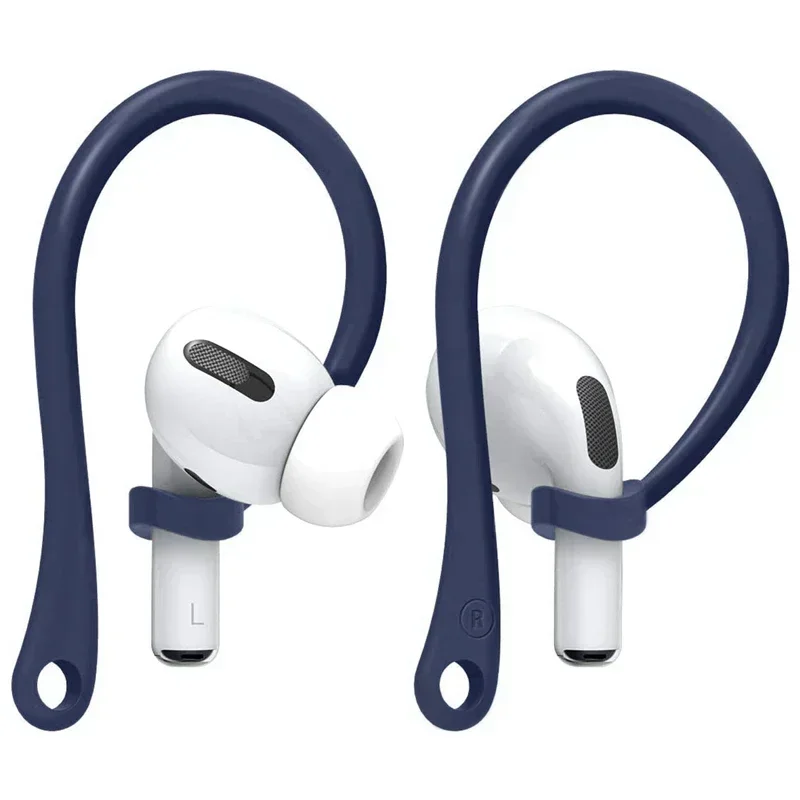 Soft Silicone Anti Lost Hook Earphones for Apple Airpods 1 2 3 Air Pods Pro Bluetooth Wireless Headphone Earbuds Ear Tips Strap: 2XS / Olive