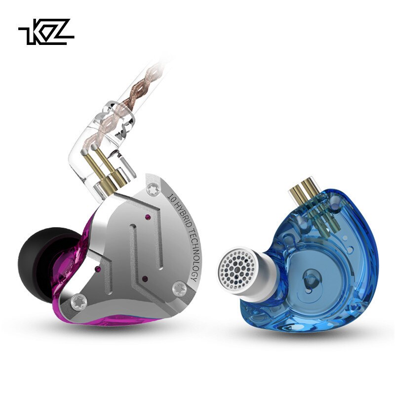 Kz  zs10 pro aptx hd bluetooth-kabel i örat hörlurar hybrid 4ba 1dd hifi bas hörlurar metall hörlurar sport för iphone