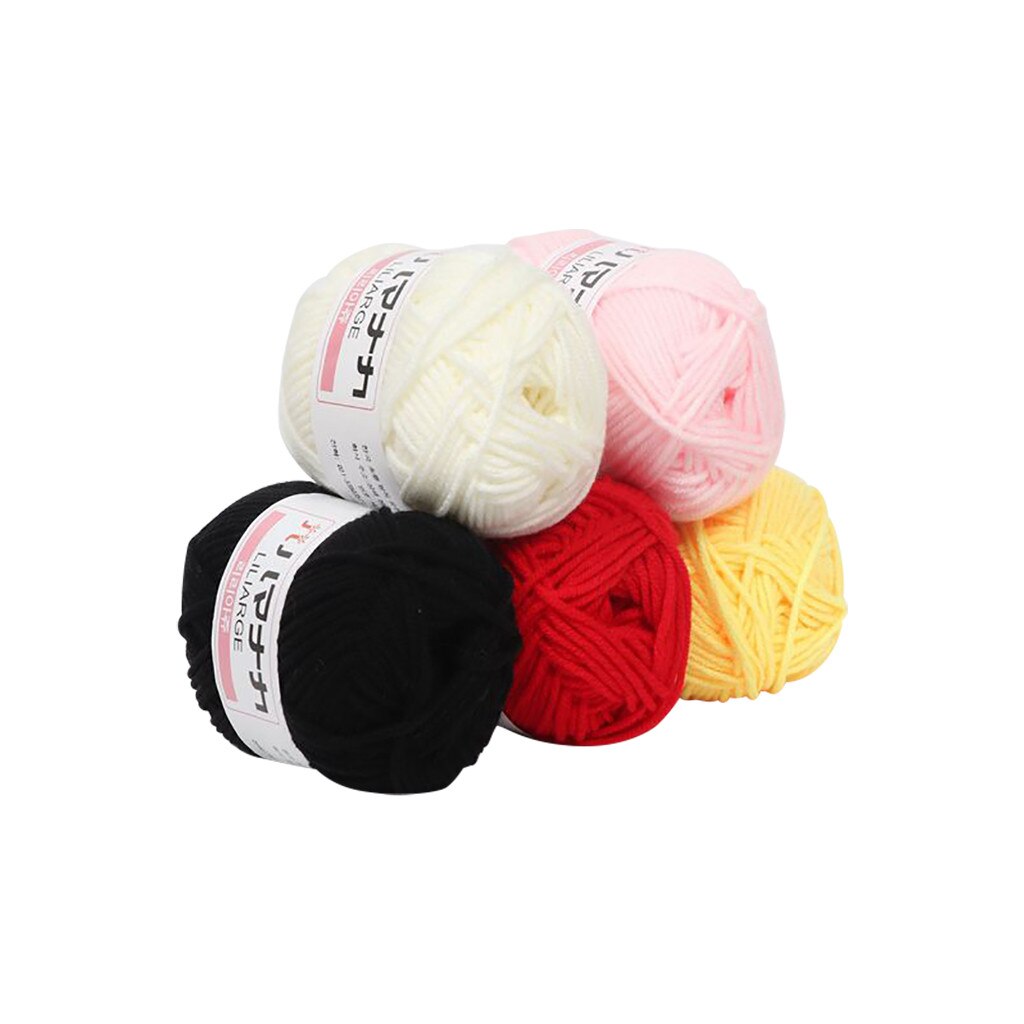 5 balls/lot Natural Silk Milk Cotton Yarn DIY Handmade Thick Yarn For Knitting Baby Wool Crochet Yarn Weave Thread