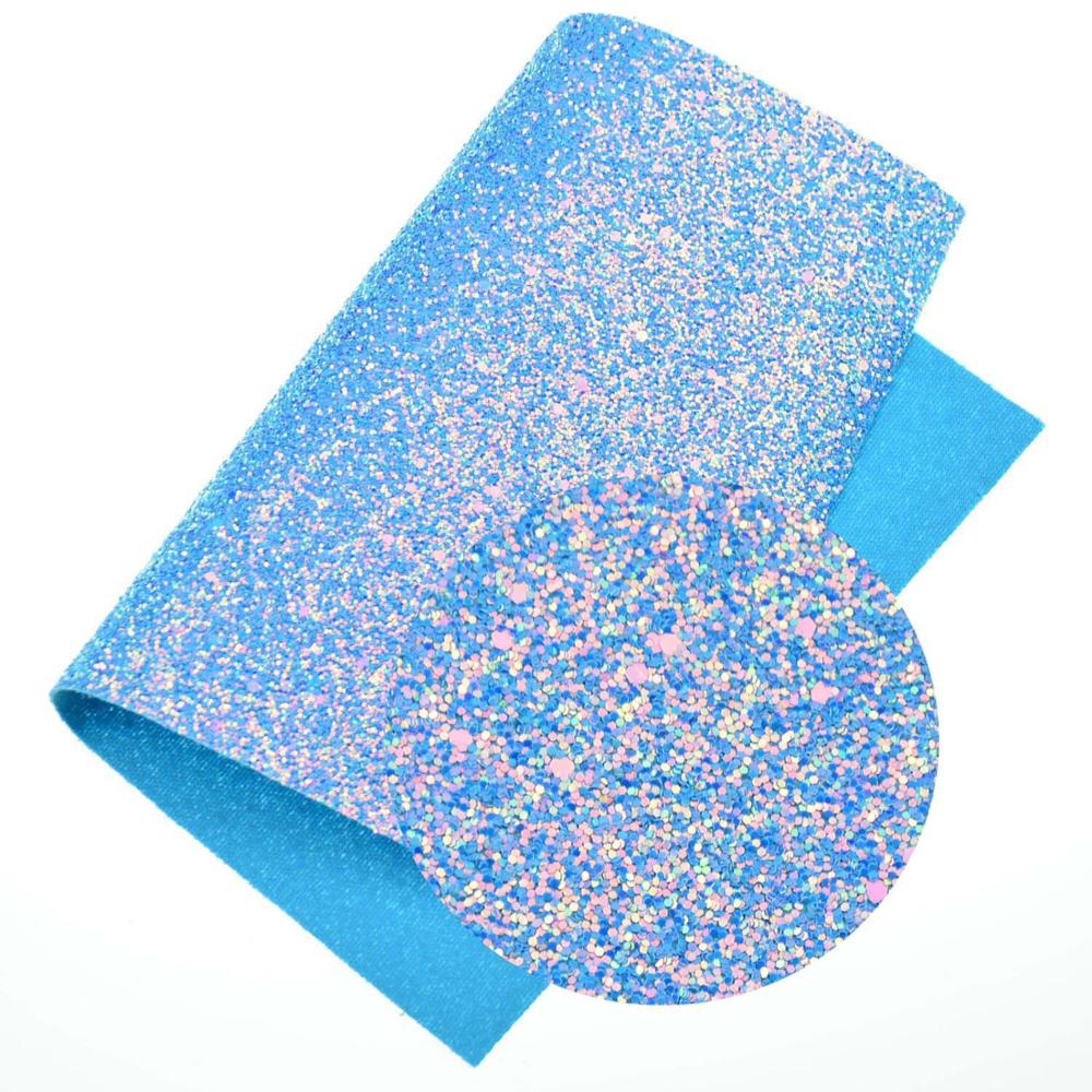 22*30cm A4 Chunky Glitter Synthetisch Leer Stof Glanzende Boog Stof DIY Accessoires Stof Handgemaakte Ambachten Patchwork Materiaal