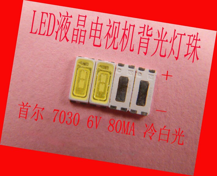 200piece/lot FOR Repair Sony Toshiba Sharp LED LCD TV backlight Seoul SMD LEDs 7030 6V Cold white light emitting diode