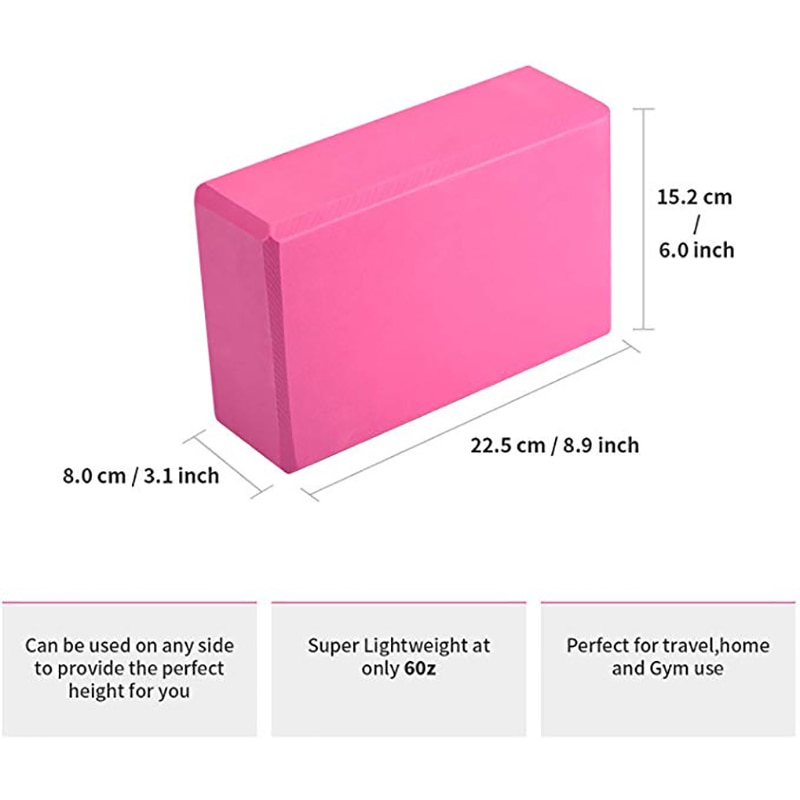 Gym Blocks Foam Brick Training Exercise Fitness Set Tool Yoga Bolster Pillow Cushion Stretching Body Shaping Health Training