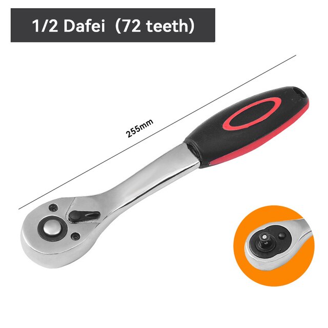 Tiger Wrench 48 in 1 Tools Socket Works with Spline Bolts Torx 360 Degree 6-Point Universial Furniture Car Repair 25cm Hand Tool: L 72 1-2