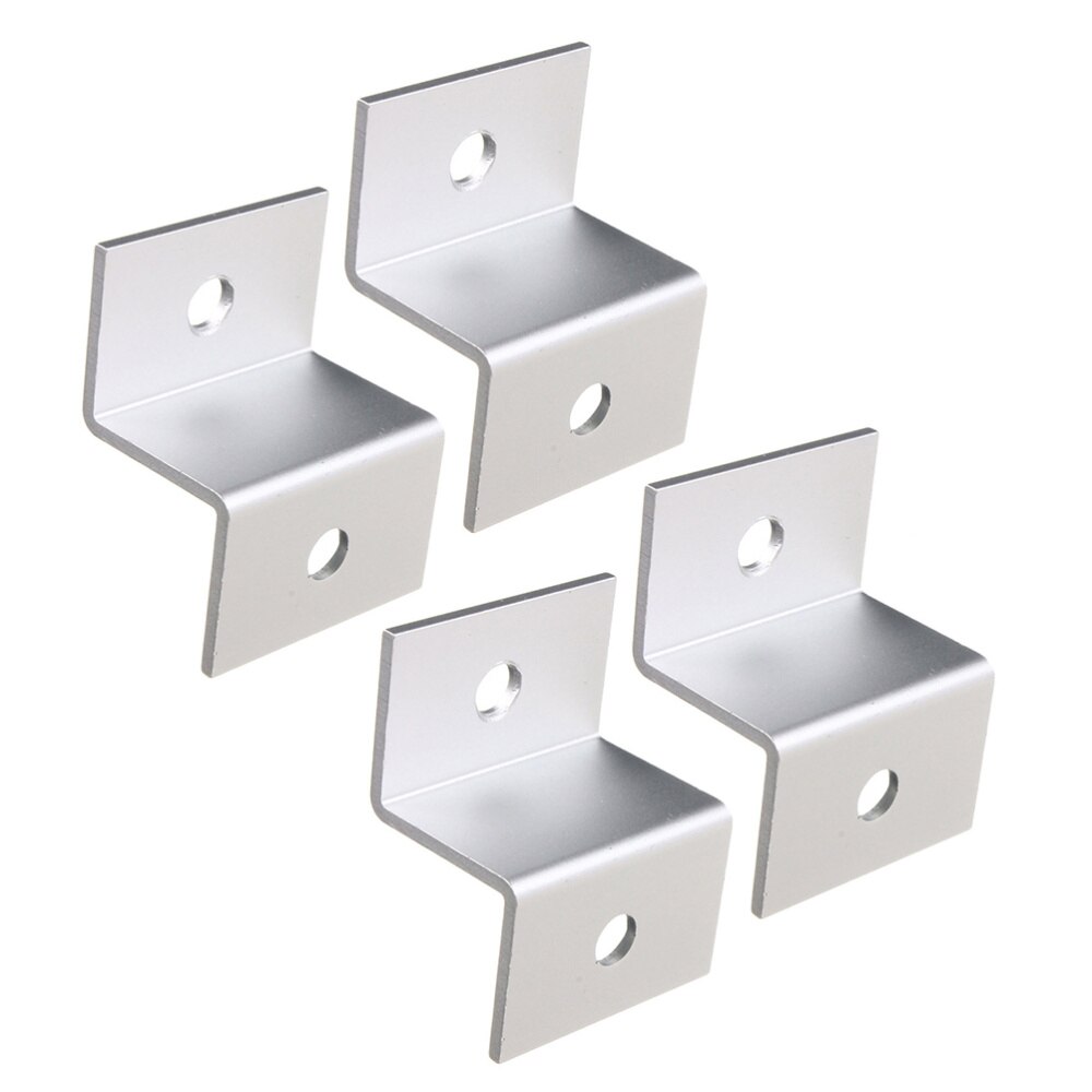 4Pc Solar Panel Roof Mounting Z-Bracket with Nuts and Bolts for RV Boat Roof Wall and other Off Gird Roof Installation: Silver 1