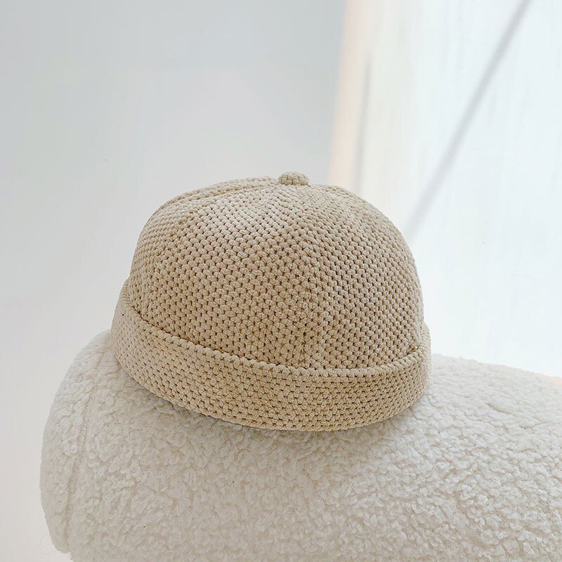 Chapeau homme sans bride Skullcap propriétaire chapeau homme couleur unie Hip-hop chapeau Rogue chapeau automne et hiver marin Yapi chapeau