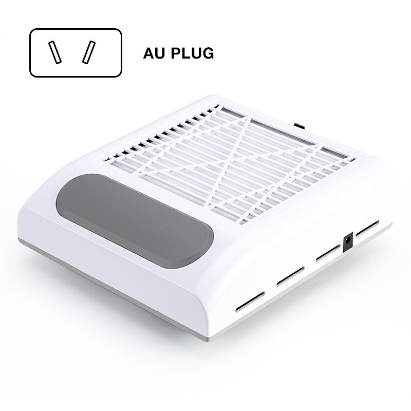 80W Potente Collettore di Polveri Del Chiodo Del Salone Del Chiodo Expert Nail Macchina di Vuoto Cleaner Nail Fan Art Manicure Attrezzo del Salone con nail Filtro: 80W AU PLUG White