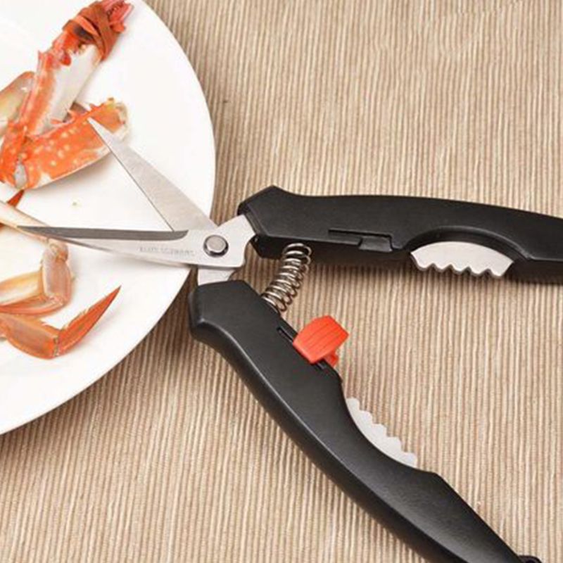 7'' Seafood Crab Shell Scissor Lobster Cracker Shrimp Tool prawn Leg Shear peeler Shellfish Snip Kitchen