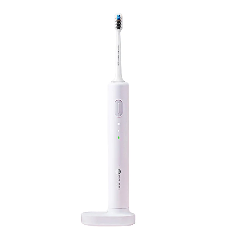 Dr.BEI Sonic Electric Toothbrush C1 IPX7 Level Waterproof Wireless Induction Charging 20 Days Standby with 2pcs Toothbrush Head: WHITE