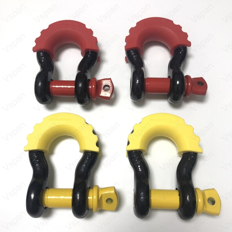 2 stücke Schäkel Schutz Abdeckung 5/8 D Schäkel Isolator Anti Rassel Schutz Abschleppen Teile Für Jeep Offroad Erholung 4x4 zubehör