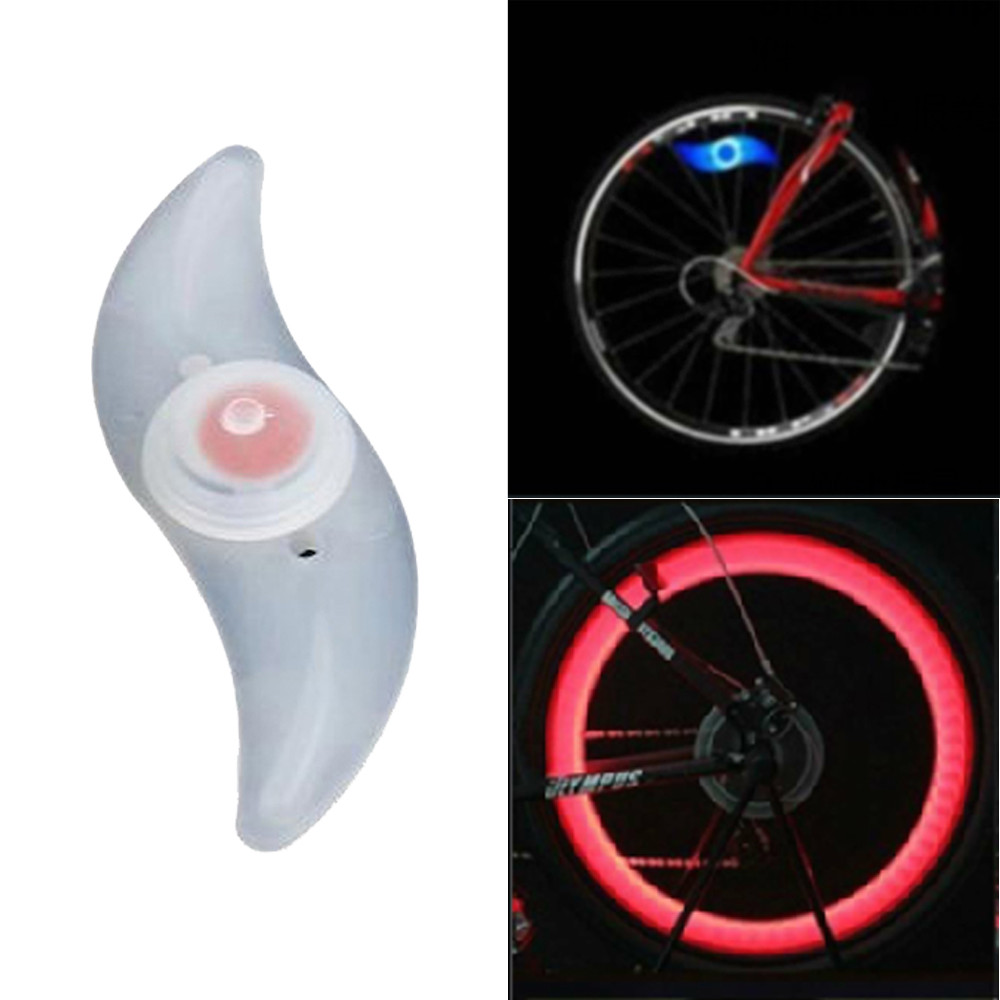 Mærke cykel cykel cykling eger tråd dæk hjul super led lysende lampe luces luz bicicleta kørelys 702: Rød