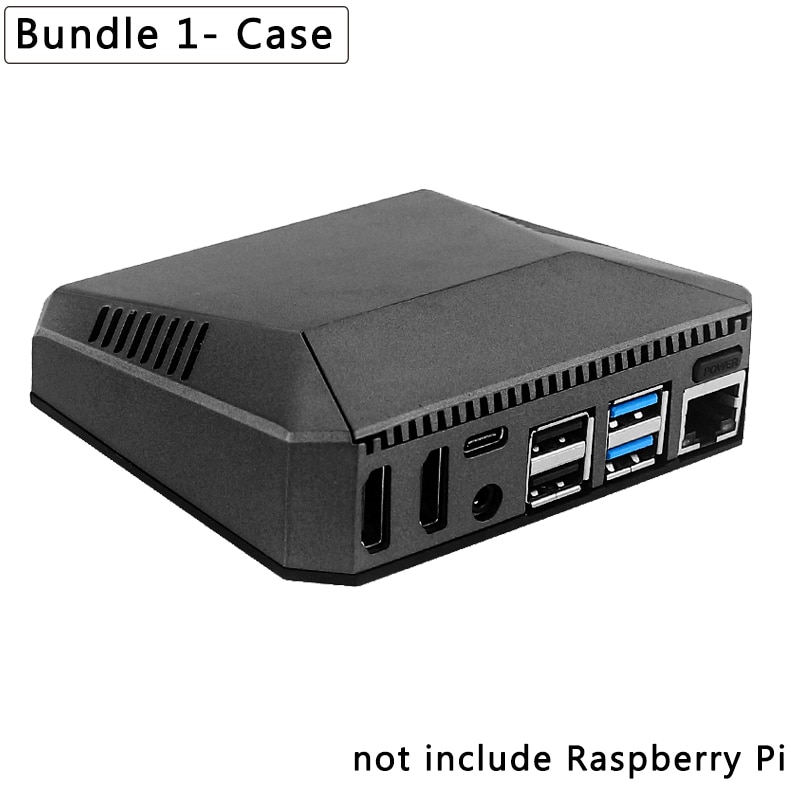Raspberry  pi 4 aluminium kasse argon one  pi 4 v2 kasse aktiv passiv køling metal skal strømafbryder til raspberry  pi 4 model b: Bundt 1
