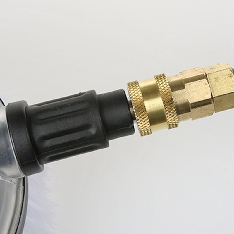 High Pressure Washer Rotating Wash Brush with 1/4 Inch QC,1/4 Inch Blue Holder Coupler Brass Female Quick Connector