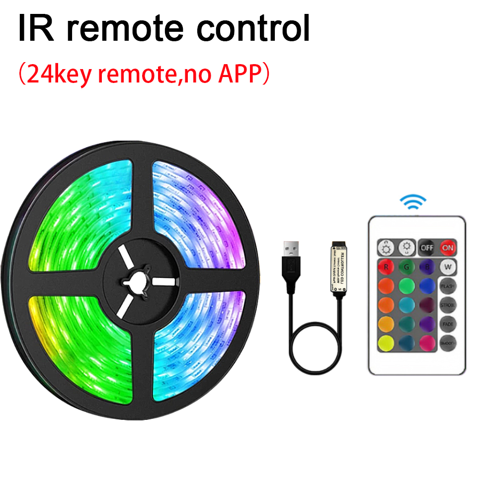 5V Strips Led Lights RGB 5050 Lights Flexible Ribbon Led Room Light Remote App Control Tape Diode Lights for Room Home Decor: Blue / 10m