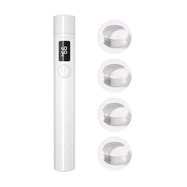 WEGOTTA- Mini secador de uñas led uv portátil lapiz,mini lampara uv led para uñas,linterna lavero led y uv recargable: Beige
