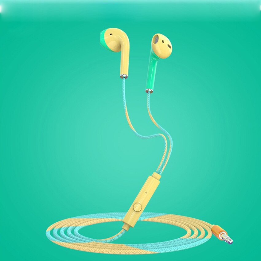 Drut słuchawki Stereo 3.5MM słuchawki douszne Running Music Game słuchawki redukowanie hałasu na telefon komórkowy PC PAD Laptop z mikrofonem