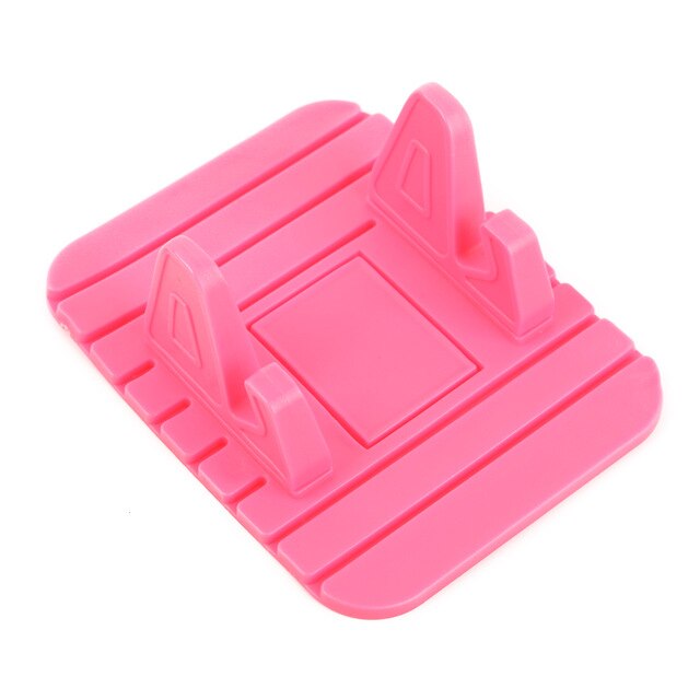 Mat For Phone Car Silicone Holder Anti-slip Mat Pad Dashboard Stand Mount For Phone GPS Bracket For IPhones Xiaomi: pink