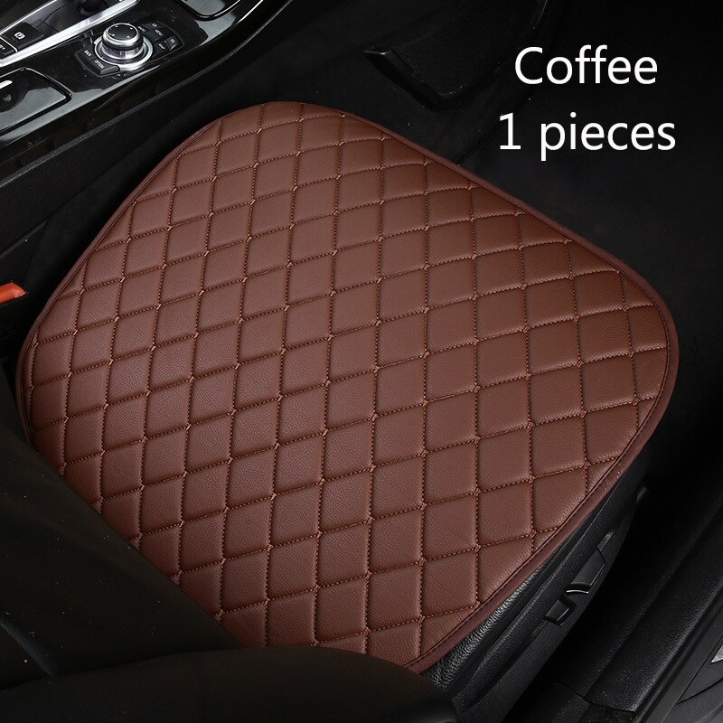 Universal Car Seat Cover PU Leather Auto Cushion Protector Mat Interior Parts For Ford Focus ST RS SE ST170 ST225 ST250 ST300: 1pc-Coffee