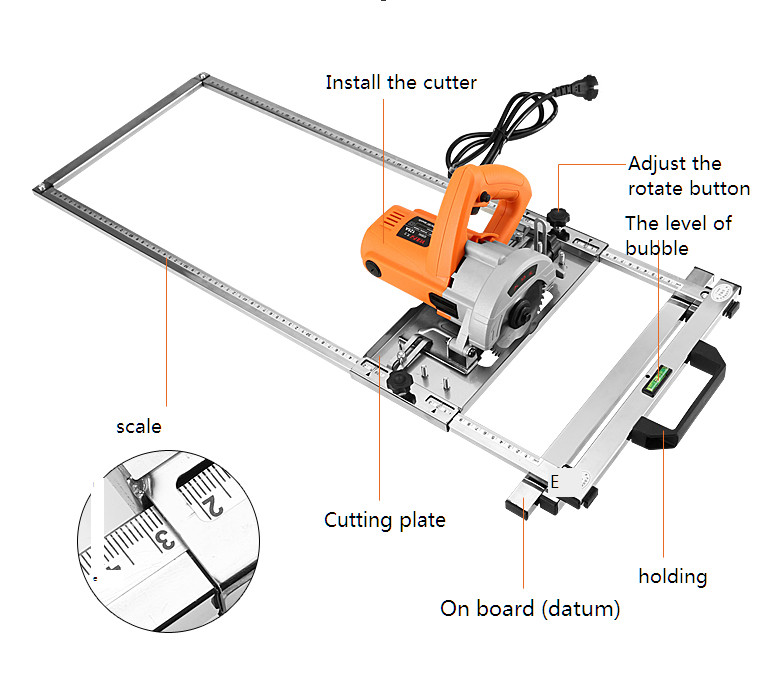 Used for electric circular saw trimmer edge guide positioning cutting board modified table saw backing positioning frame
