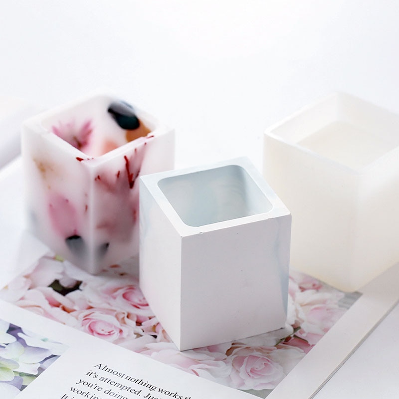 Silikone støbeforme til gips gips vase støbeforme beton penneholder støbeforme voks lys kop forme diy ler form
