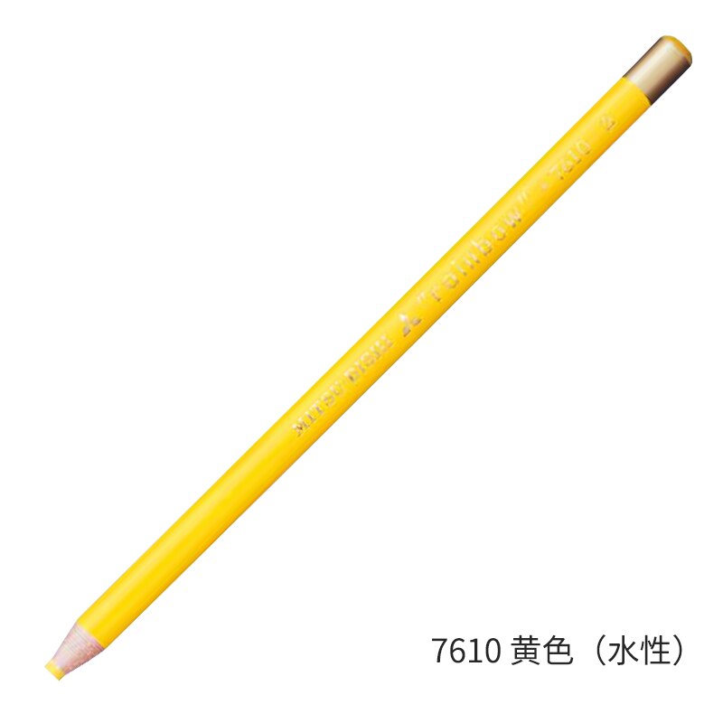 12 Pcs Japan Uni 7610 Regenboog Waterbasis Krijt Milieuvriendelijke Roll Papier Schilderen Mark Graffiti Art Supply Multicolor Optionele: 12pcs Yellow