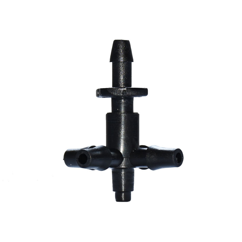 Flecha de goteo, conector cruzado de 4 vías, de 5 vías distribuidor de agua, adaptador de flecha de goteo 3/5, Conector de agua de lengüeta de manguera, 20 Uds.