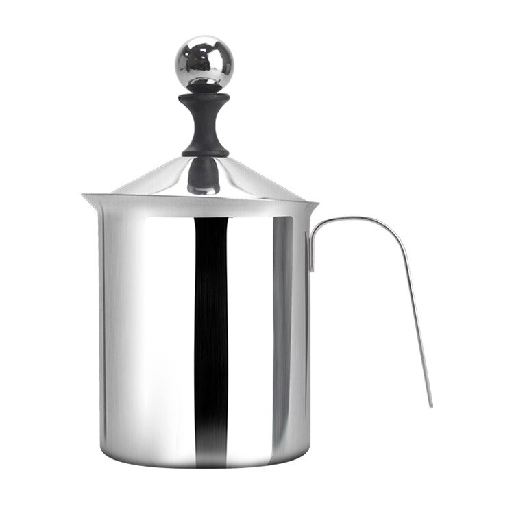 500/800ML Manual Milk Frother Stainless Steel Cappuccino Milk Creamer Milk Foam Mesh Coffee Foamer Creamer Kitchen Applicance: stainless steel800ml