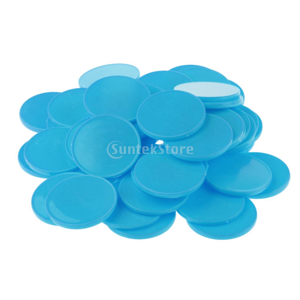 Pack of 50pcs Casino Poker Chips Poker Game Counters Board Game Chips Kids DIY Craft Chips 40mm