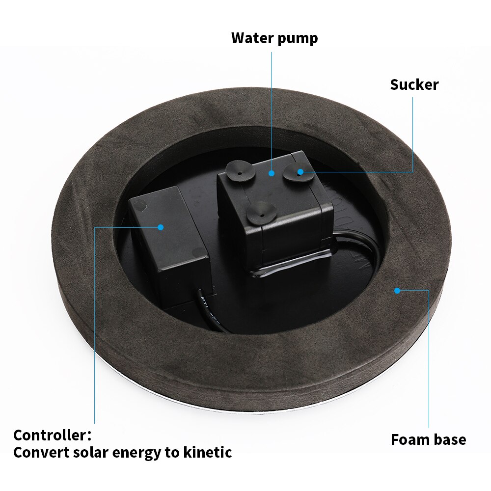 Solar Power Fountain for Pond Decor Outdoor Garden Fountain Water Pumps Kit Garden Watering Floating Water Fountain Solar Panel