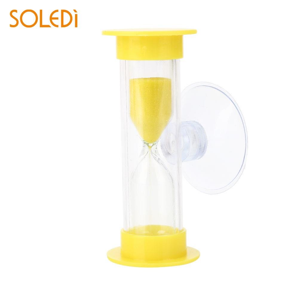 SOLEDI ABS le plus Mini 3 Minutes sablier douche minuterie coloré jouet sablier horloge de sable pratique avec succion Dorpshipping