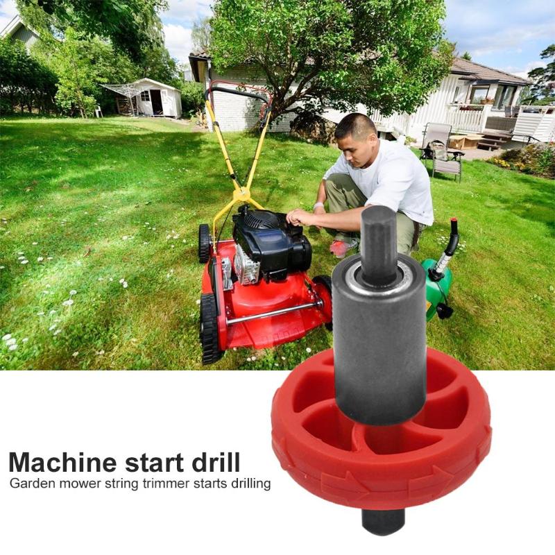 Electric Engine Start Drill Bit Adapter Lawn Mower Starter Plug Button Part