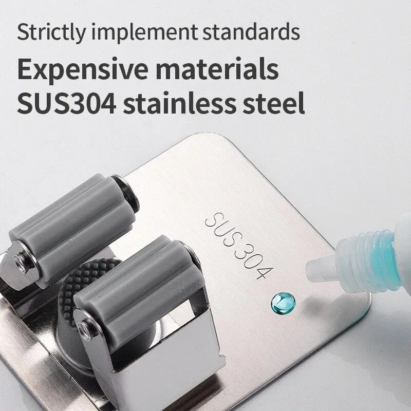 Ganchos multiusos adhesivos para colgar en la pared, estante para fregona, gancho para colgar escoba, organización del baño y la cocina, accesorios organizadores para el hogar ﻿