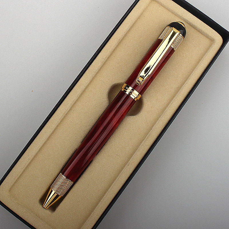 Bolígrafo giratorio de Metal de , bolígrafos de tinta negra de 0,7 MM, Caneta de negocios, escritura suave para suministros escolares de oficina