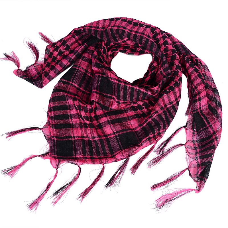 Bufanda de pata de gallo árabe para mujer, gruesa de invierno, suave, cálida, de Cachemira, blanca y negra, larga, con borla,: Gris