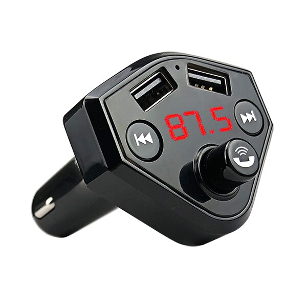 Bluetooth Fm-zender Draadloze MP3 Speler Radio Zender 3.1A Auto Charger Met Dual Usb-poorten Handsfree Bluetooth Car Kit: Black