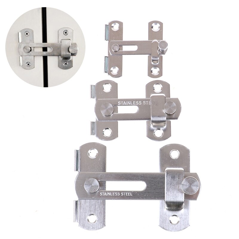 Stainless Steel Guard Latch Bolt With Screws Sliding Window Door Lock Handle Door Latch Home Safety Chain Door Home