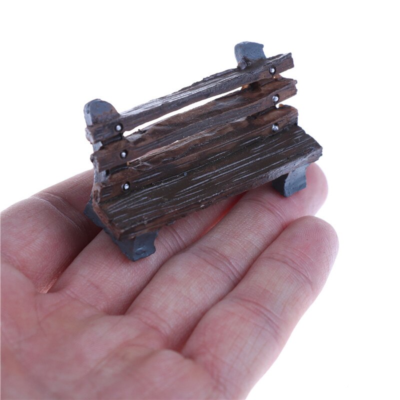 Miniature park benches Furniture Crafts Modern Accessories Toys Courtyard Decoration for 1:12 Dollhouse Fairy Garden Ornament