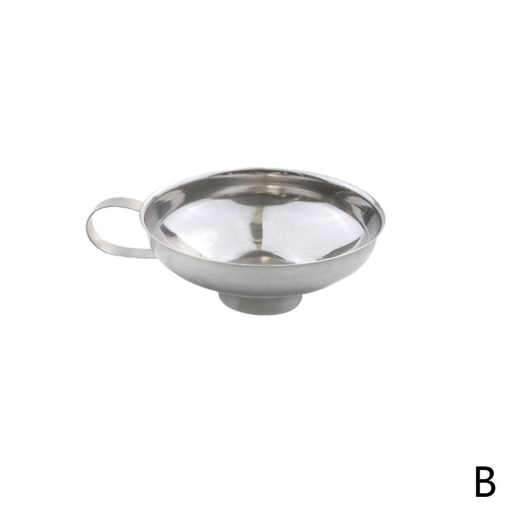 1Pc de acero de boca ancha Canning embudo cereales de arroz utensilio de tolva de alimentación grande frasco de cocina embudos S6Q9: B