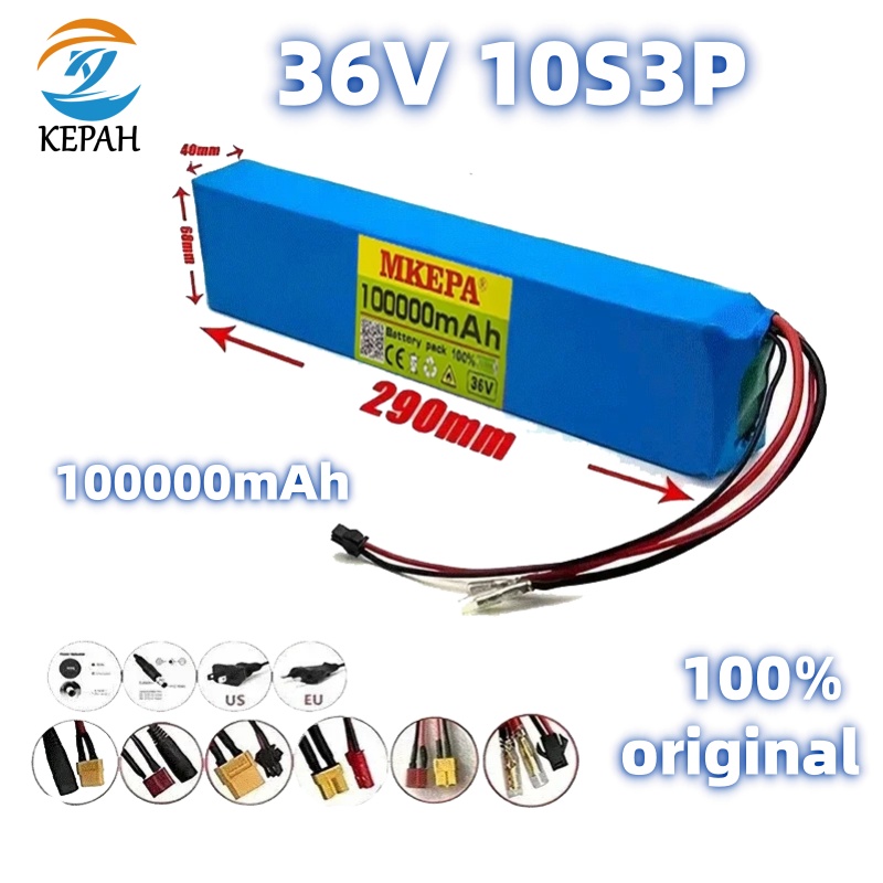 100+  km rækkevidde 36v litiumbatteripakker til elcykler og scootere・18650 celler・med bms, nemme lange ture