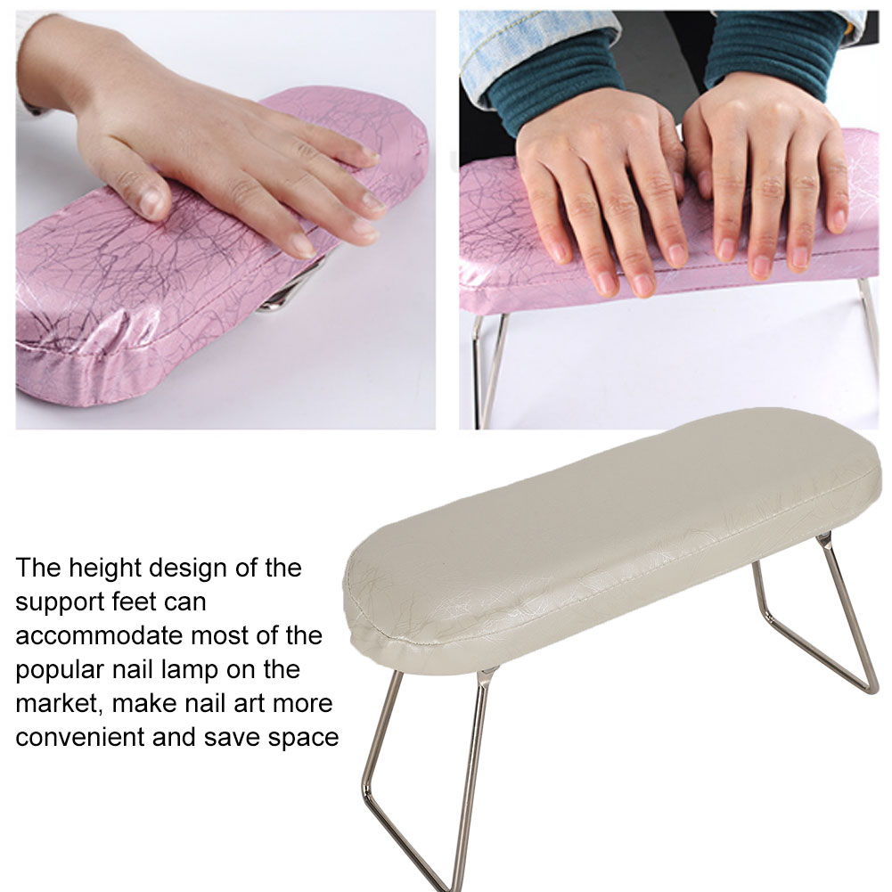 Almohada plegable para manicura, resistente a la suciedad, de cuero PU, para Reposabrazos de manicura con soporte para manos