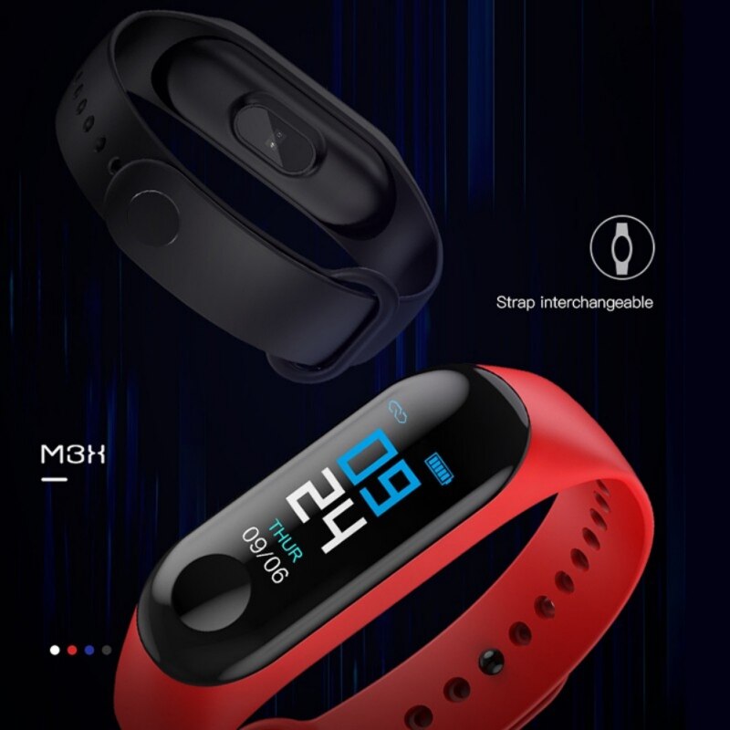 Multi-function Running Step Count Smart Wristband Pressure Heart Rate Sleeping Monitor Watch USB-Charge Sports Tool