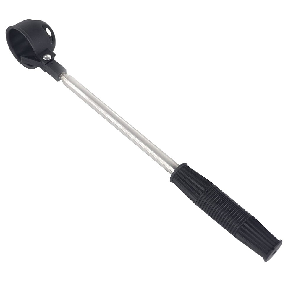 Golf Ball Picker Black Stainless Steel Automatic Locking Scoop Telescopic Extendable Retriever