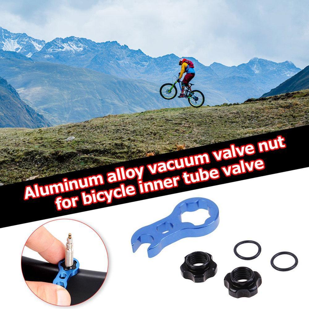 Sykkel presta ventilmutter med verktøy sett sykkel mtb ventil fast mutter vaskemaskin frankrike dekk vanntett beskyttelsesutstyr