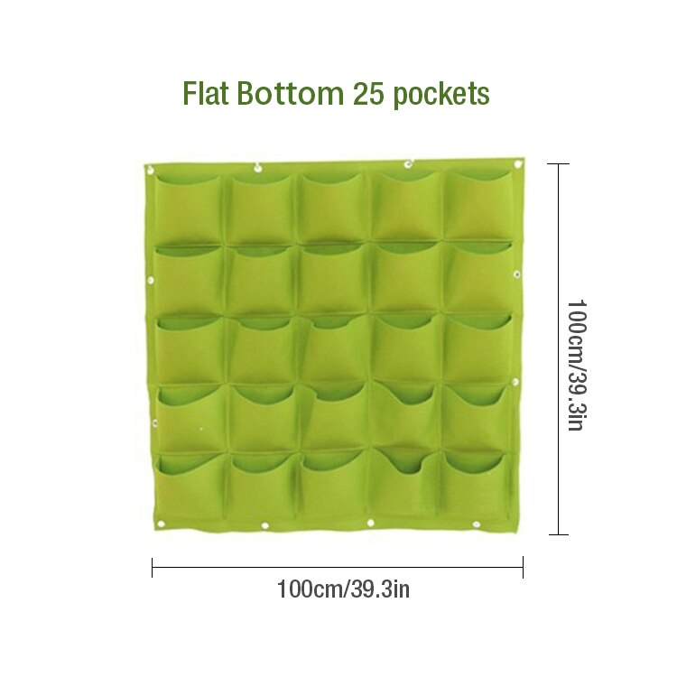 Wanddecoratie bonsai zakken met 81 zakken, groene kweekzakken, plantenbak, verticale tuin, vaas, muurplant, bloempot, winkellogo, decoratie: Een -25