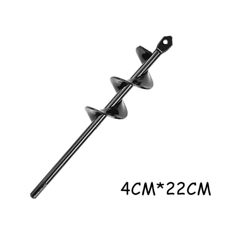 Garden Auger Drill Bit Tool Spiral Hole Digger Ground Drill Earth Drill For Seed Planting Gardening Fence Flower Planter: 4cm 22cm
