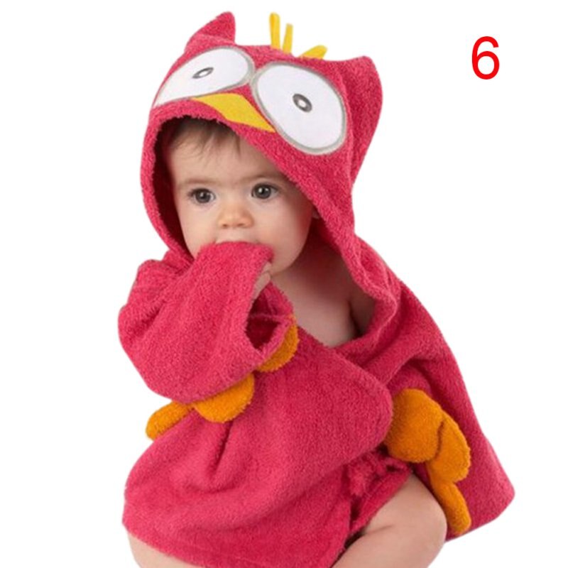 Inverno del bambino Primavera Autunno Abbigliamento Ragazzi Ragazze Vestiti cartone animato Accappatoio Pigiameria Veste 9 Tipi di Stile Animale: rosso Owl