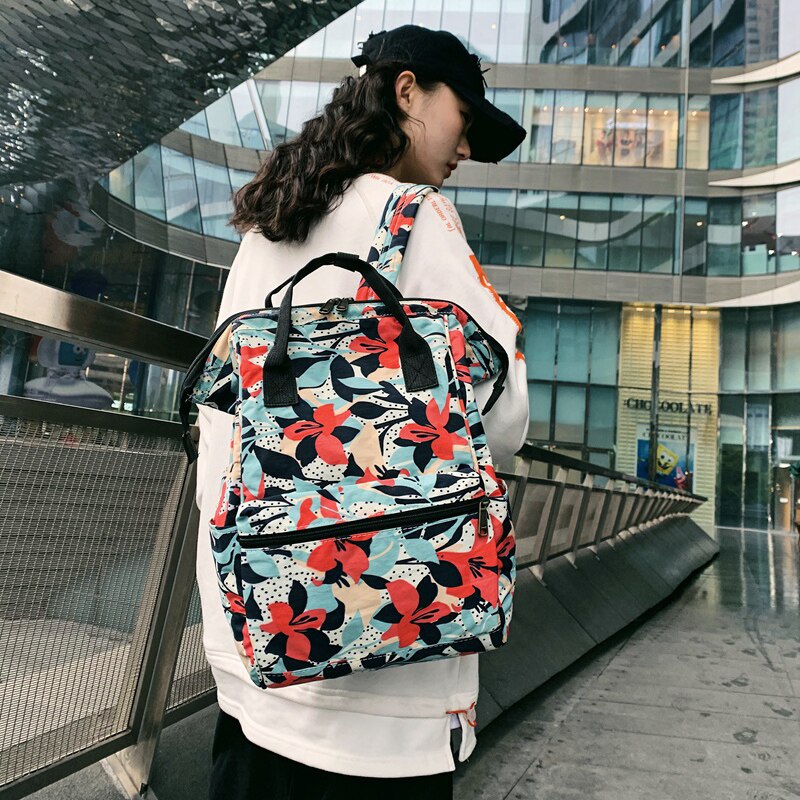 Women College School Bags Flower Print Backpack Anti Theft travel Backbags Laptop bagpack Notebook rucksack Mochila Escolar