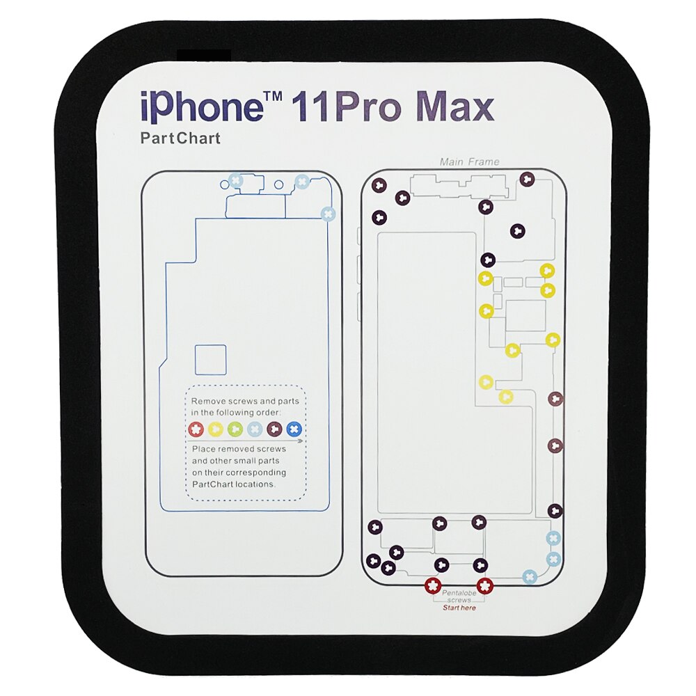 Pad guida professionale per iPhone 11pro 11 X XS Max XR XS X 8P 8 7 7P 6 5 vite magnetica custode grafico Mat strumenti di riparazione del telefono