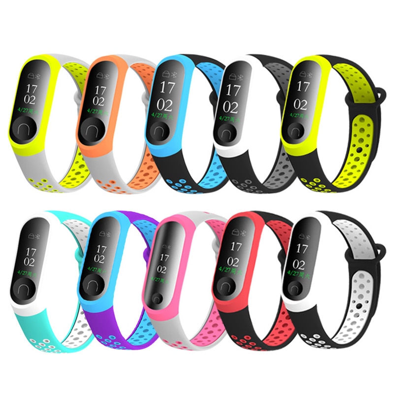 Hirsarmband 4 armband smart silikonarmband klocka sportarmband mesh dubbelfärgat armband vattentätt färgglatt klockband